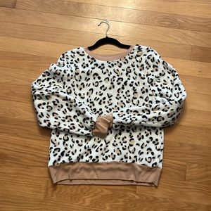 Anthropologie cheetah sweatshirt